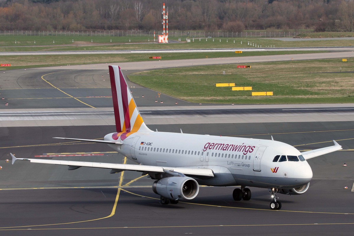Germanwings, D-AGWC, Airbus, A 319-112 (neue GW-Lkrg.), 03.04.2015, DUS-EDDL, Düsseldorf, Germany