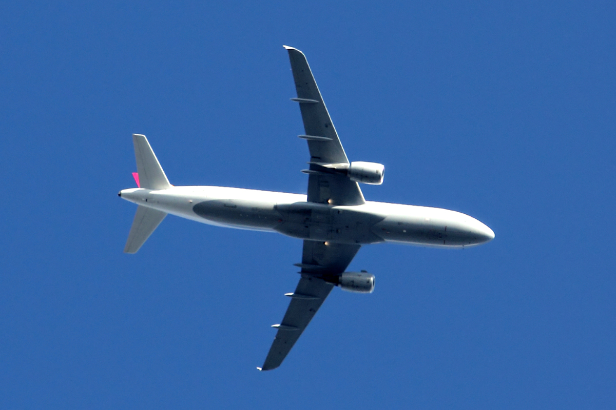 Germanwings D-AIPT überfliegt Recklinghausen im Anflug auf Düsseldorf 15.4.2016