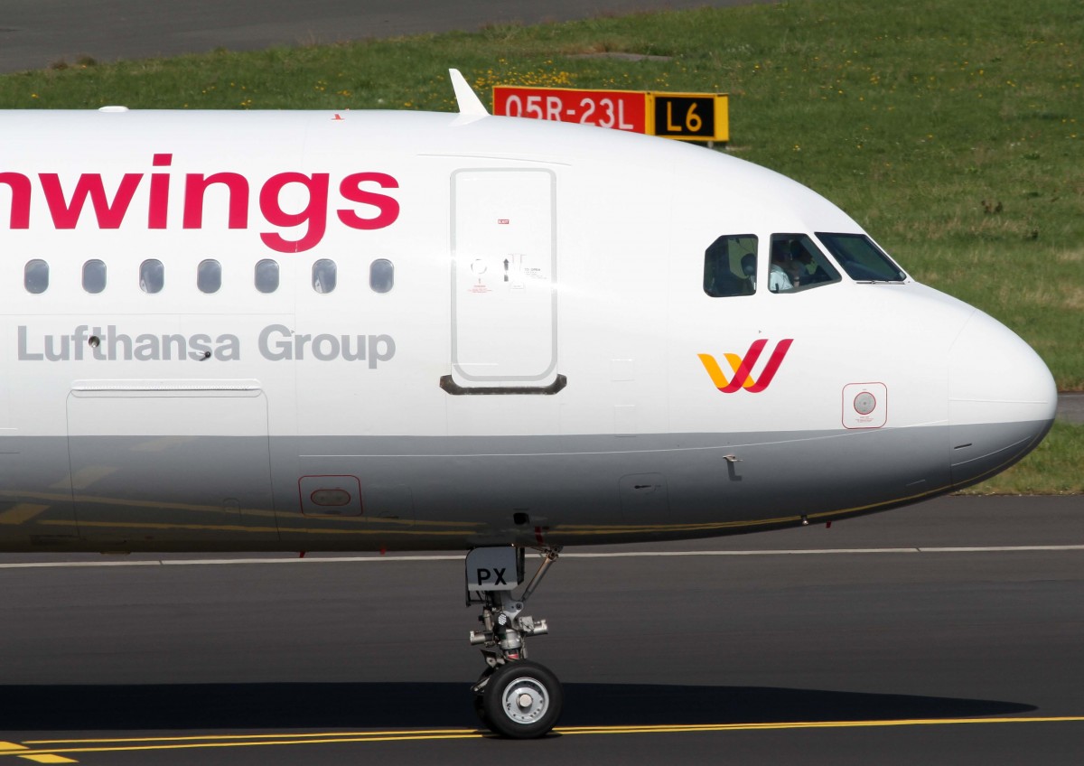 Germanwings, D-AIPX, Airbus, A 320-200 (Bug/Nose ~ neue GW-Lkrg.), 02.04.2014, DUS-EDDL, Dsseldorf, Germany 