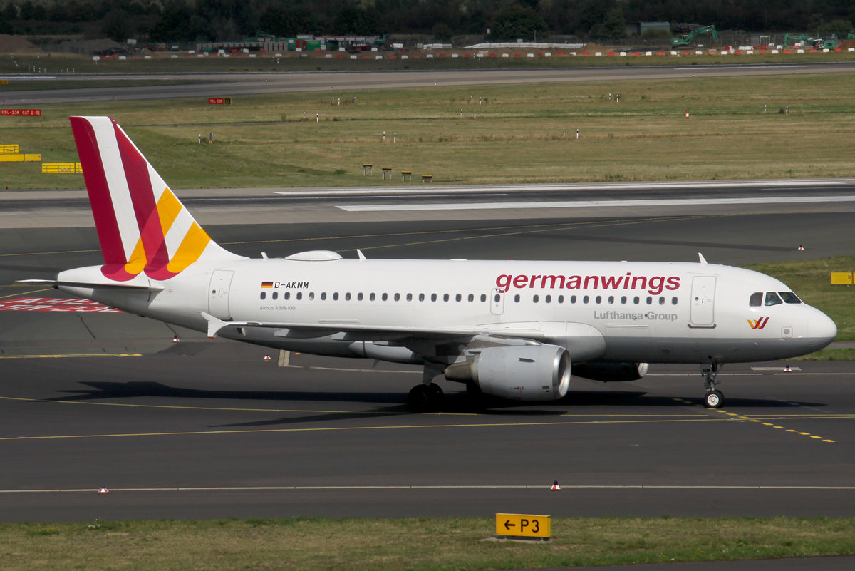 Germanwings, D-AKNM, Airbus, A 319-112, DUS-EDDL, Düsseldorf, 21.08.2019, Germany 