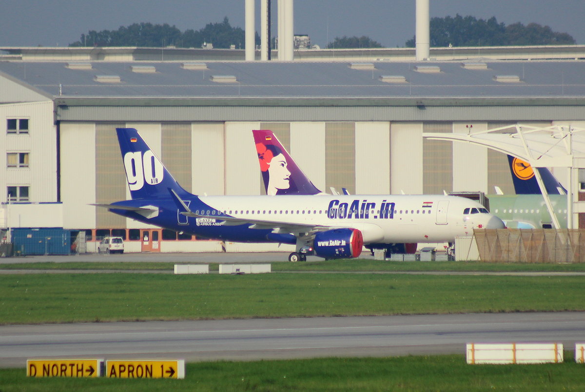 Go Air, D-AXAZ, Reg. VT-....,MSN 7859,Airbus A 320-271N(SL), 29.09.2017, XFW-EDHI, Hamburg-Finkenwerder, Germany 