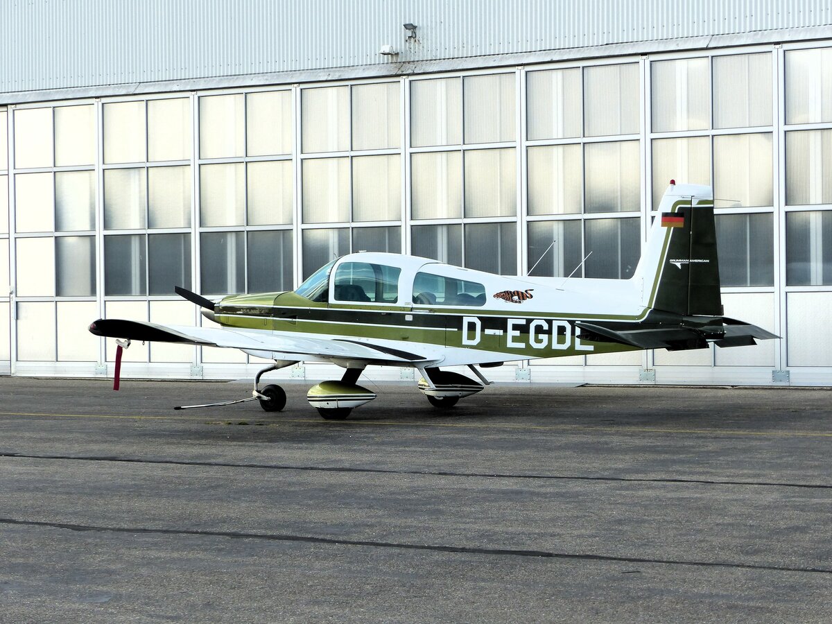 Gramman AA-5 Tiger, D-EGDL, Flugplatz Landshut (EDML), 22.10.2023