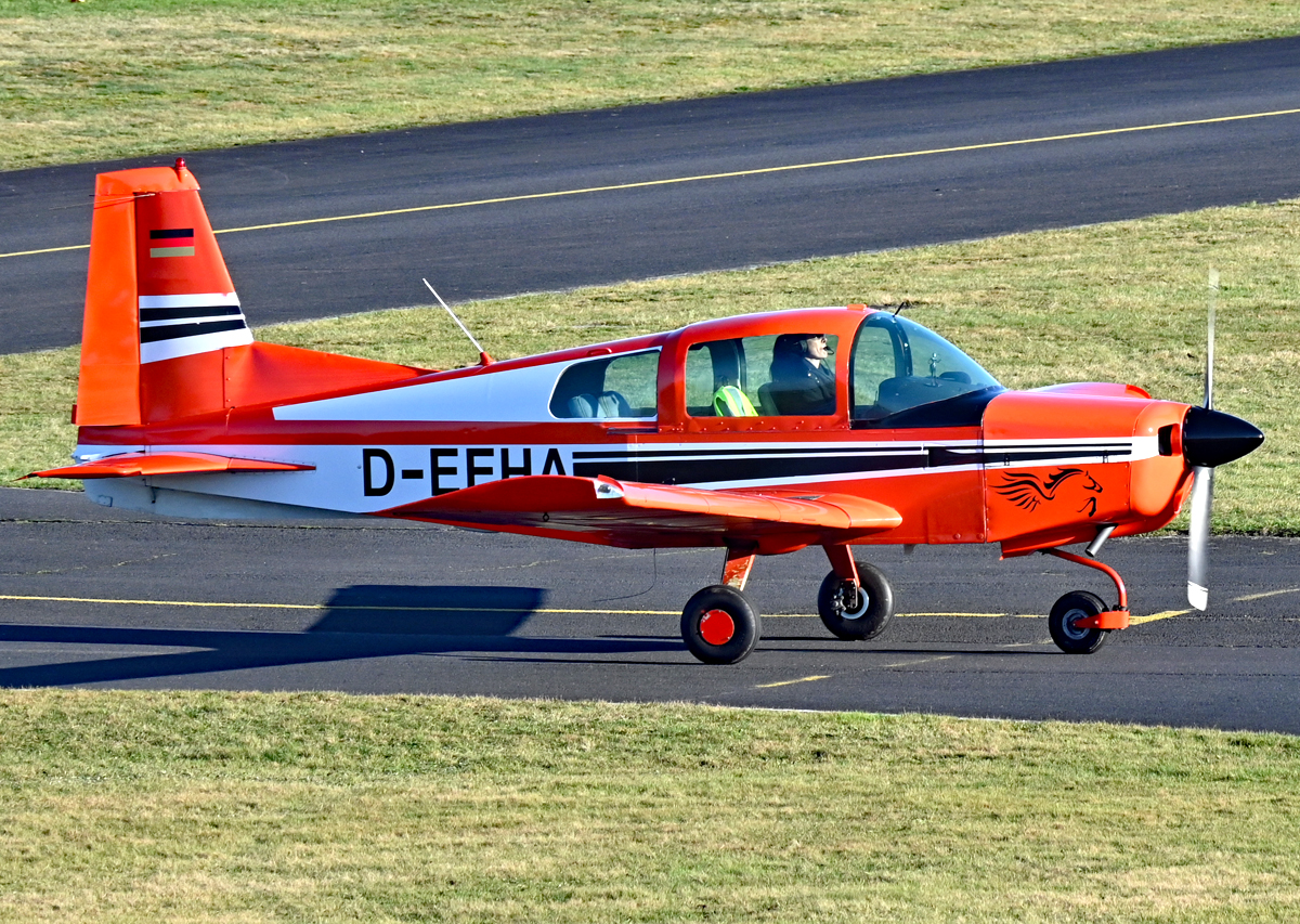 Grumman AA-5 Travelor, D-EFHA taxy in EDKB - 13.01.2022
