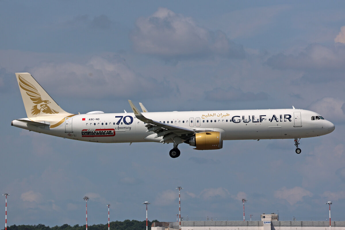 Gulf Air, A9C-ND, Airbus A321-253NX, msn: 10256, 13.Juli 2023, MXP Milano Malpensa, Italy.