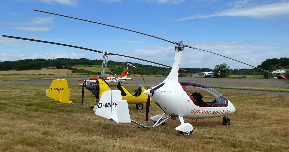 Gyrokopter D-MHMN, Flugplatzfest Freiburg, Juni 2017