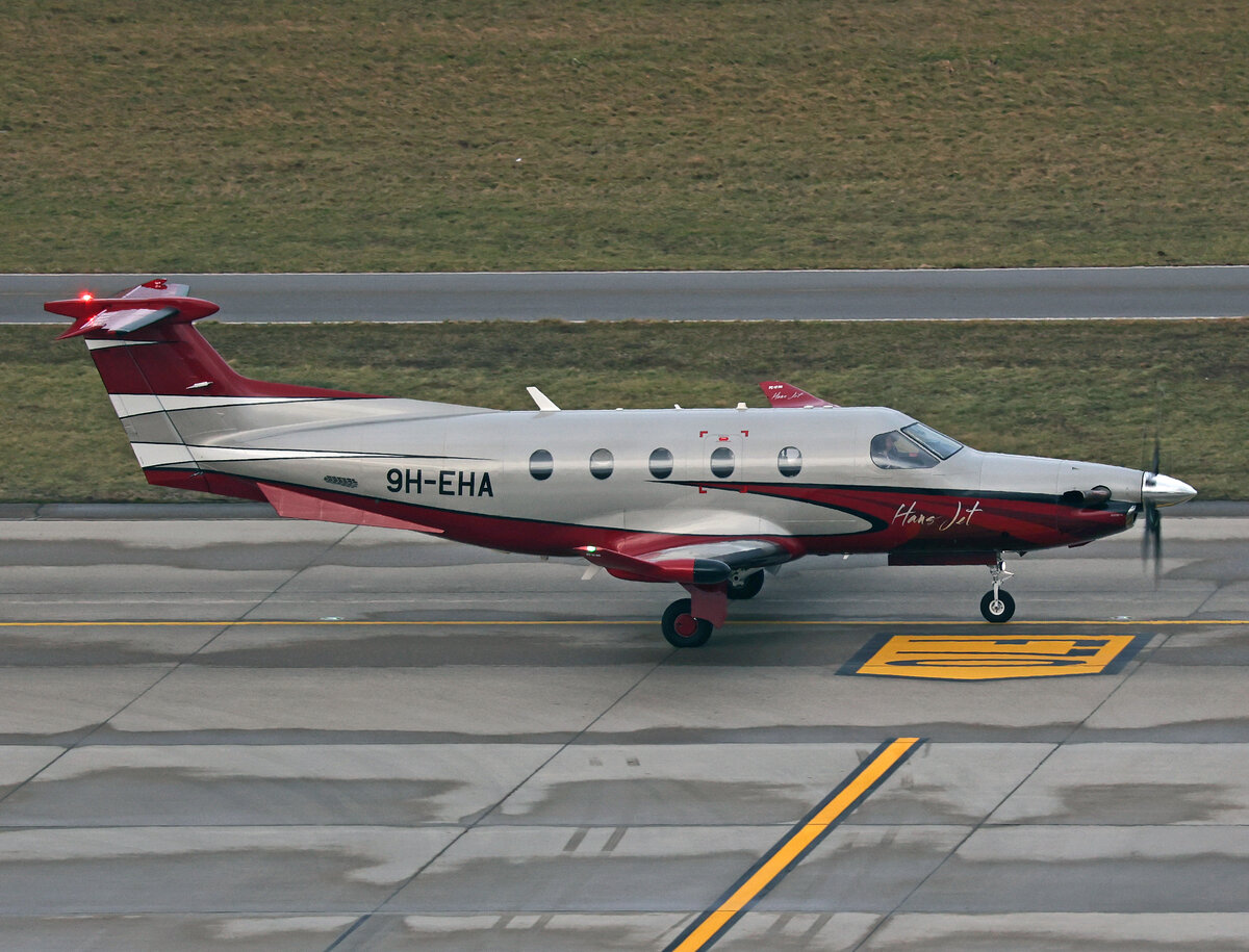 Hans Jet, 9H-EHA, Pilatus PC-12/47E, msn: 1744, 25.Januar 2024, ZRH Zürich, Switzerland.