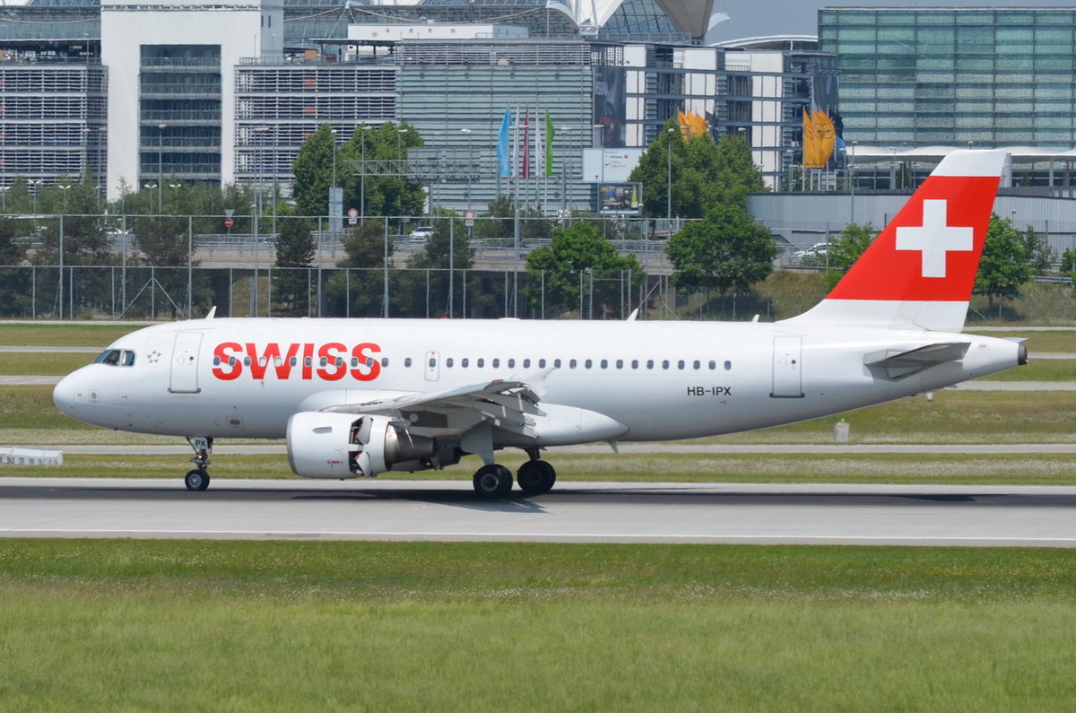 HB-IPX Swiss Airbus A319-112  , MUC , 03.06.2017