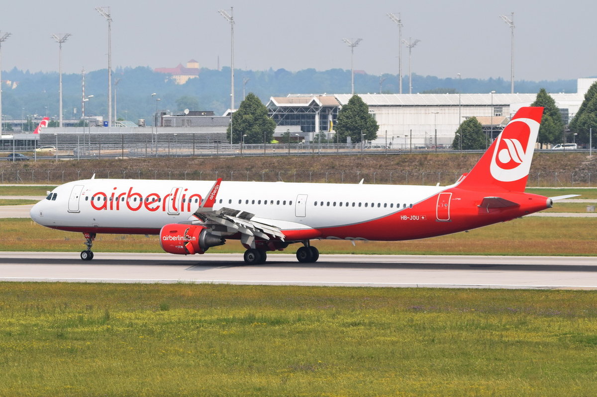 HB-JOU Air Berlin Airbus A321-211(WL)  , MUC , 21.06.2017
