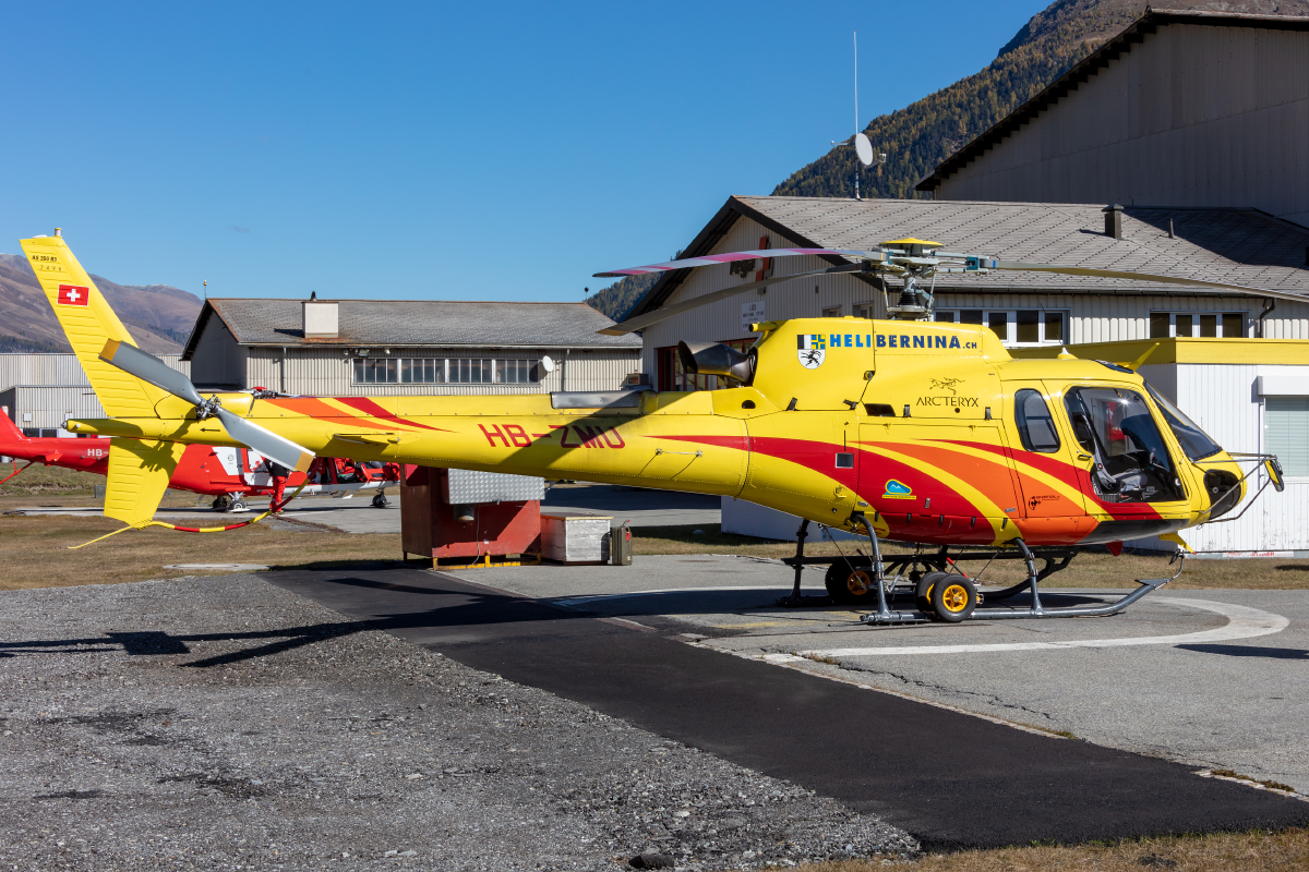 Heli Bernina, HB-ZMUZ, Eurocopter, AS-350B3 Ecureuil, 16.10.2021, SMV, Samedan, Switzerland
