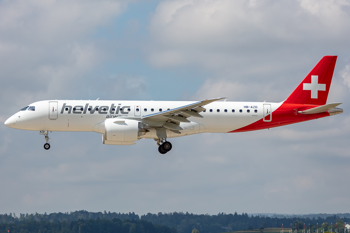 Helvetic Airways, HB-AZD, Embraer, ERJ-190-E2, 26.06.2021, ZRH, Zürich, Switzerland