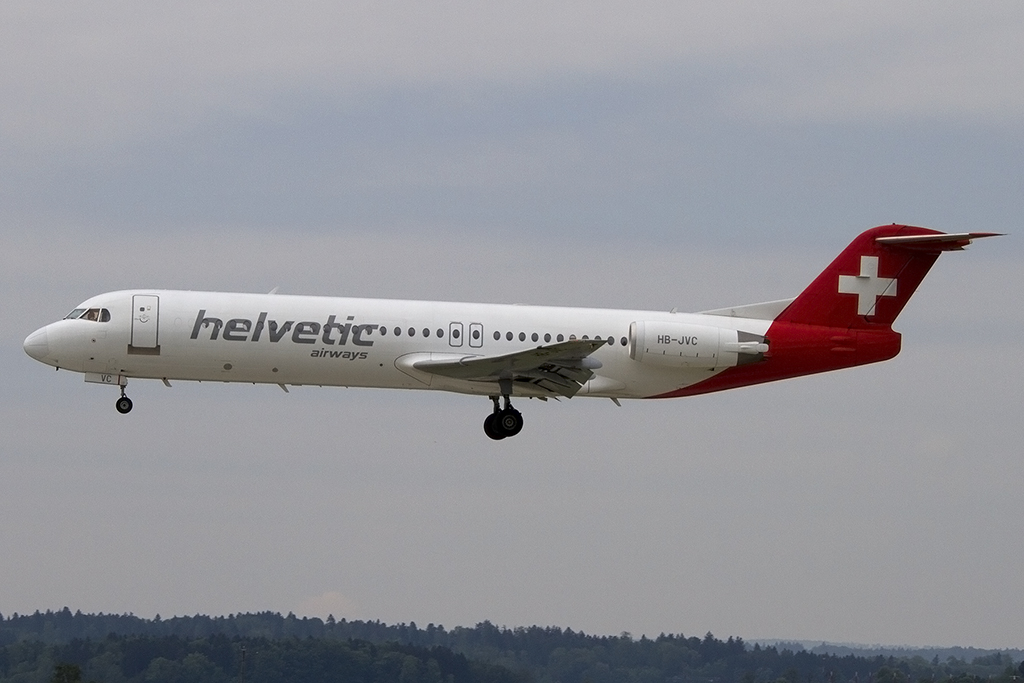 Helvetic Airways, HB-JVC, Fokker, F-100, 24.05.2015, ZRH, Zürich, Switzerland 



