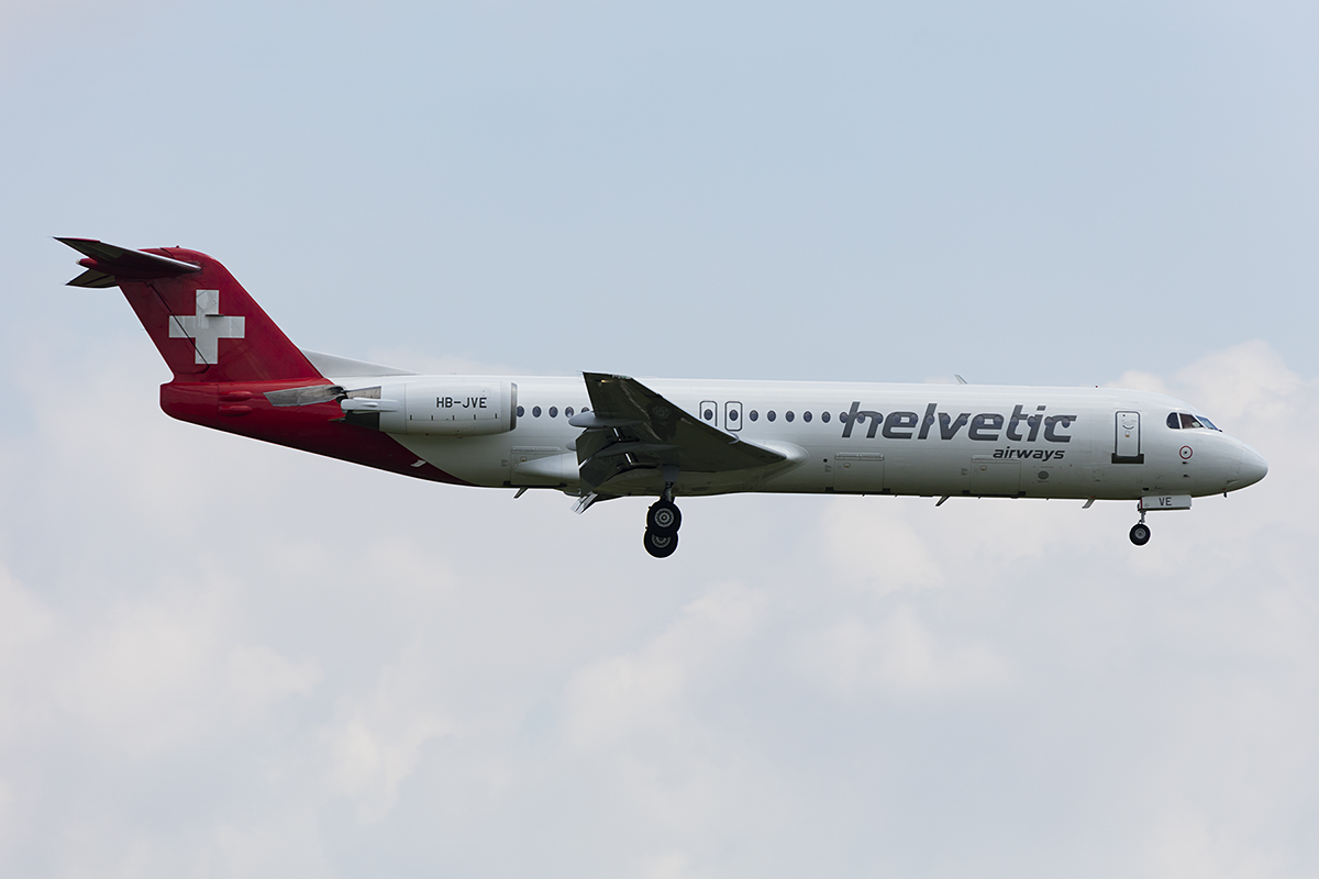 Helvetic Airways, HB-JVE, Fokker, F-100, 25.05.2017, ZRH, Zürich, Switzerland 


