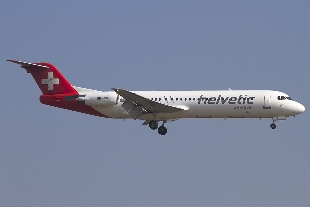 Helvetic Airways, HB-JVF, Fokker, F-100, 09.03.2014, ZRH, Zürich, Switzerland


