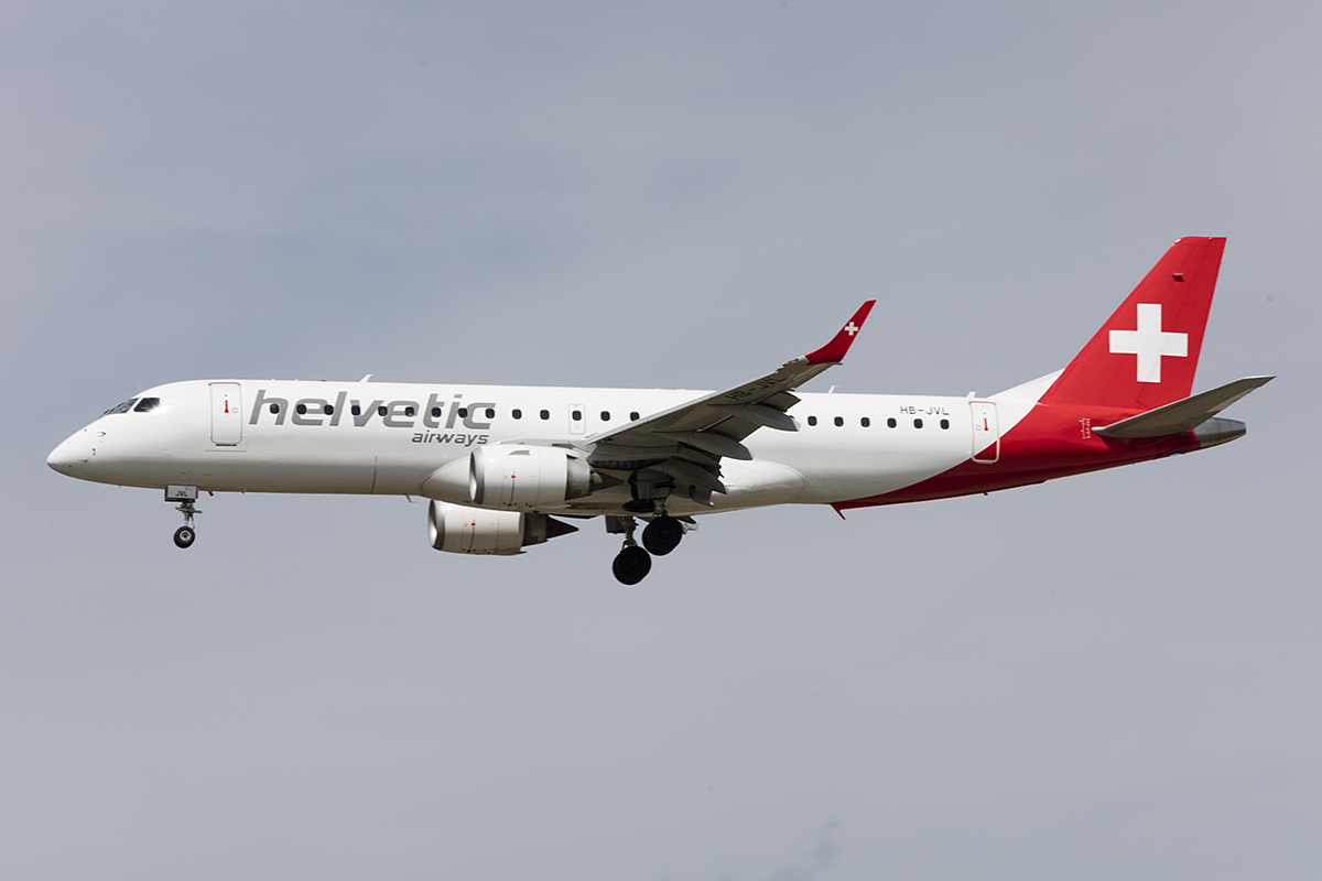 Helvetic Airways, HB-JVL, Embraer, ERJ-190, 28.04.2018, FRA, Frankfurt, Germany



