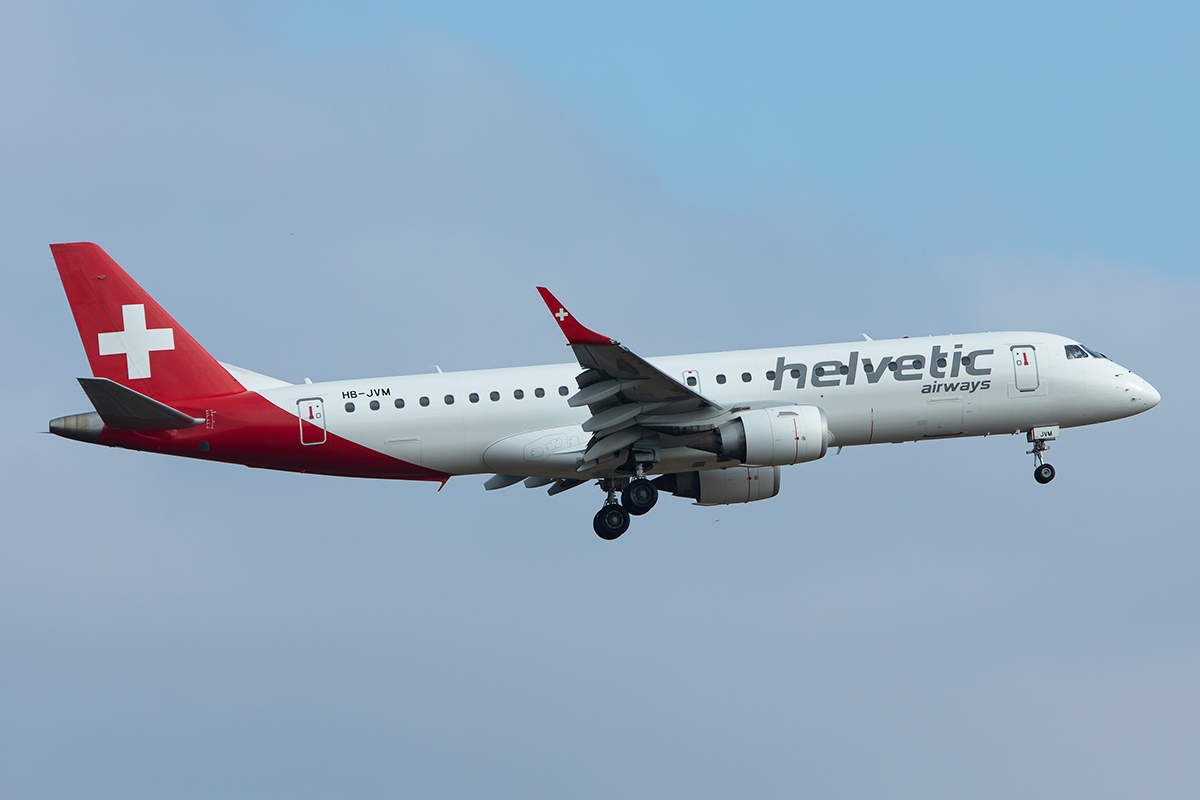 Helvetic Airways, HB-JVM, Embraer, ERJ-190, 21.01.2020, ZRH, Zürich, Switzerland





