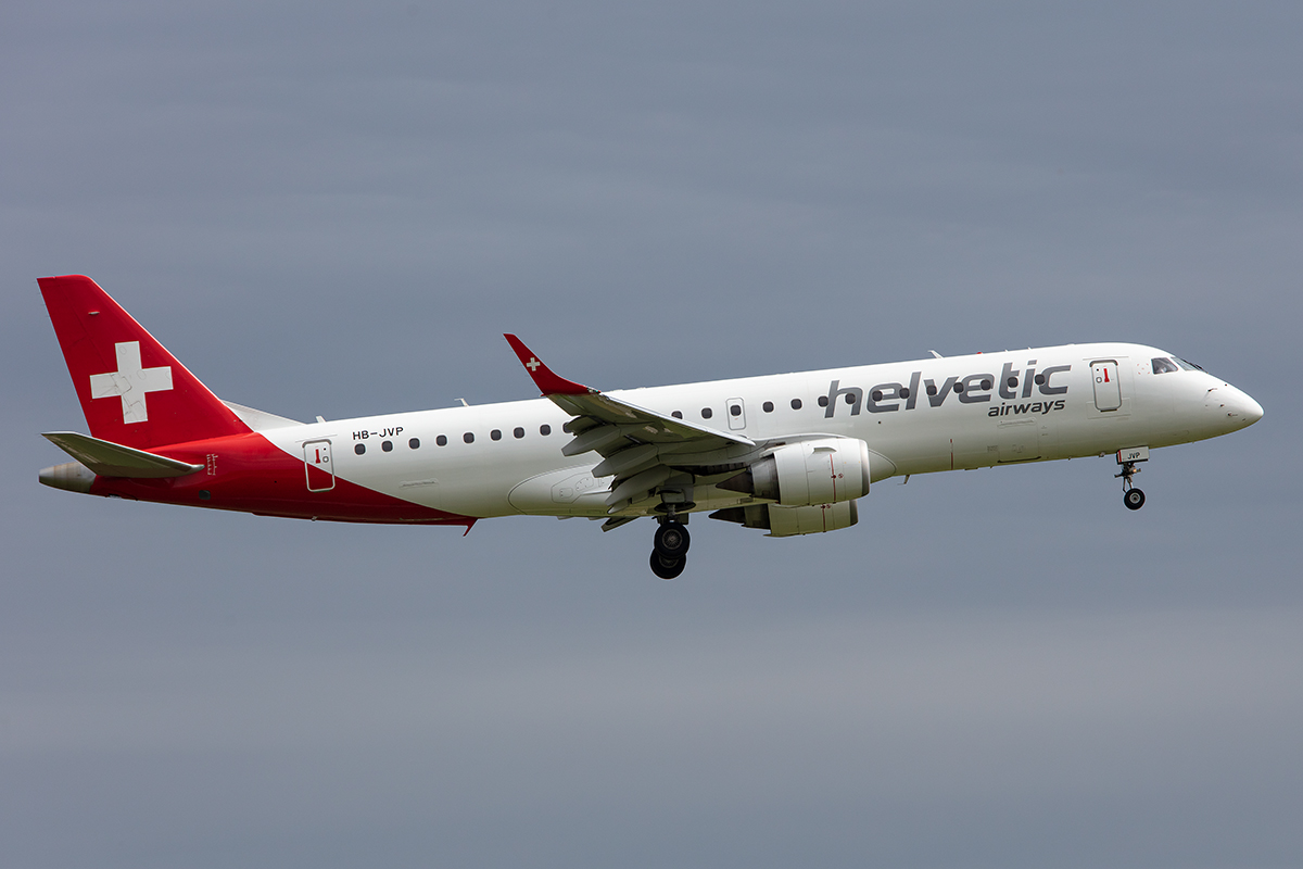 Helvetic Airways, HB-JVP, Embraer, 190LR, 17.08.2019, ZRH, Zürich, Switzerland

