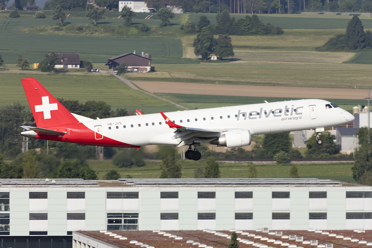 Helvetic Airways, HB-JVQ, Embraer, ERJ-190LR, 25.05.2017, ZRH, Zürich, Switzerland 


