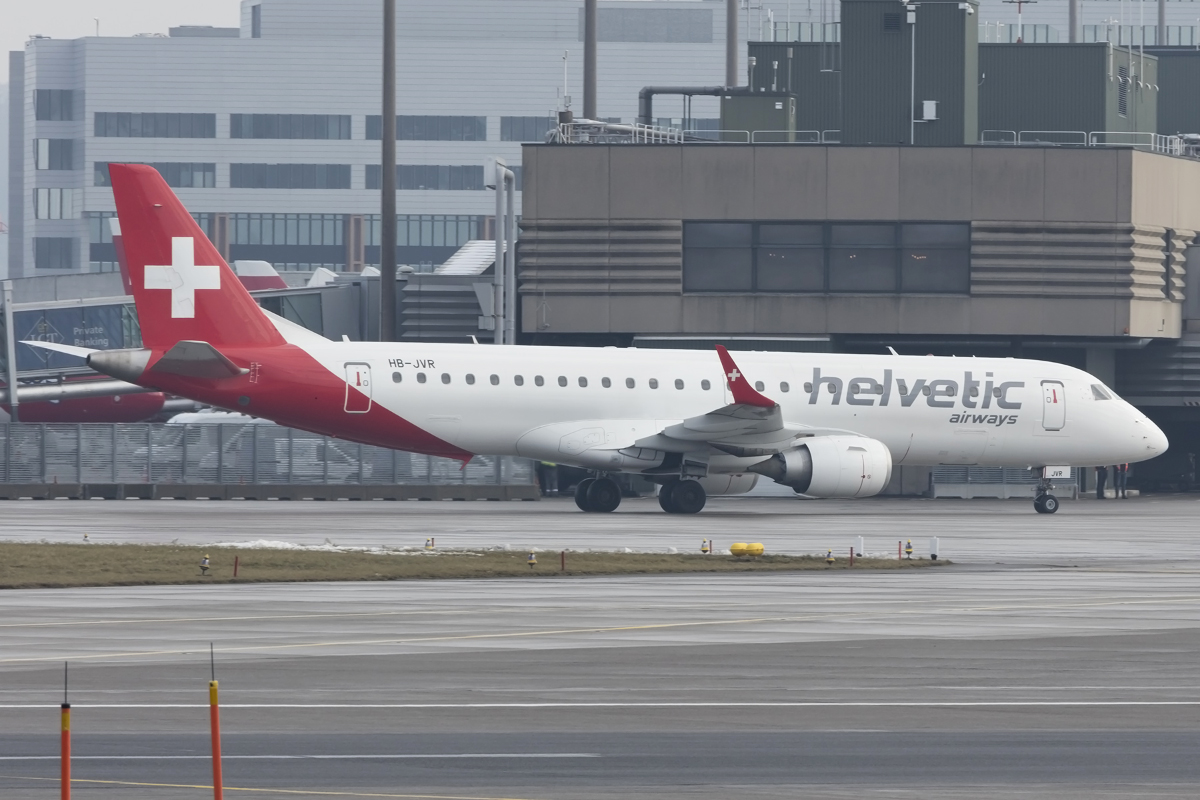 Helvetic Airways, HB-JVR, Embraer, ERJ-190LR, 23.01.2016, ZRH, Zürich, Switzerland 



