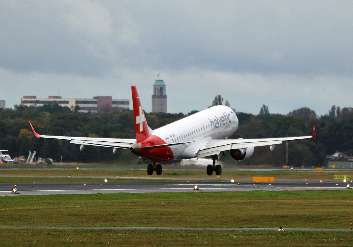 Helvetic, ERJ-190-100LR, HB-JVR, TXL, 08.10.2017