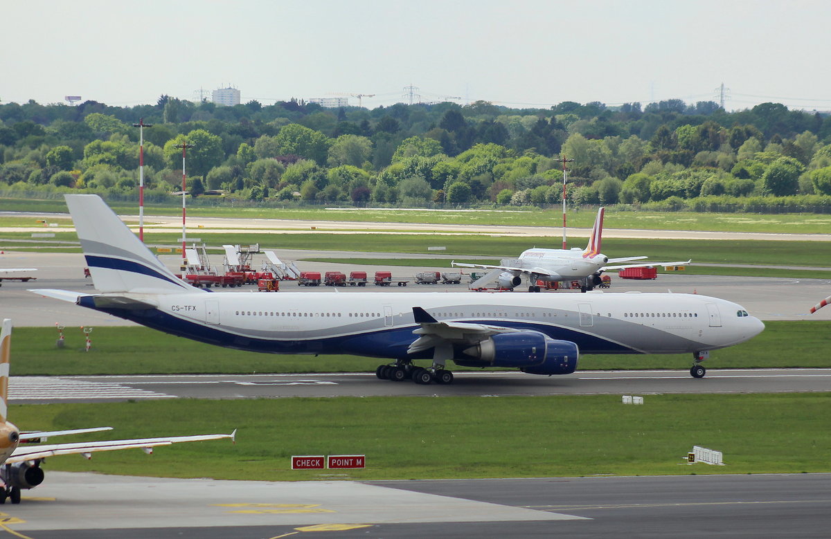 HiFly, CS-TFX, MSN 912, Airbus A 340-541,21.05.2017, HAM-EDDH, Hamburg, Germany (ex.Arik Air) 