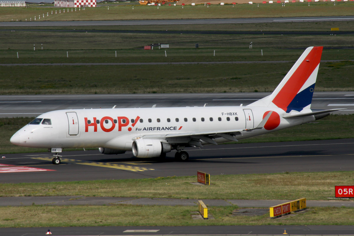 HOP !, F-HBXK, Embraer, ERJ-170 LRD (170-100 LR), DUS-EDDL, Düsseldorf, 21.08.2019, Germany 