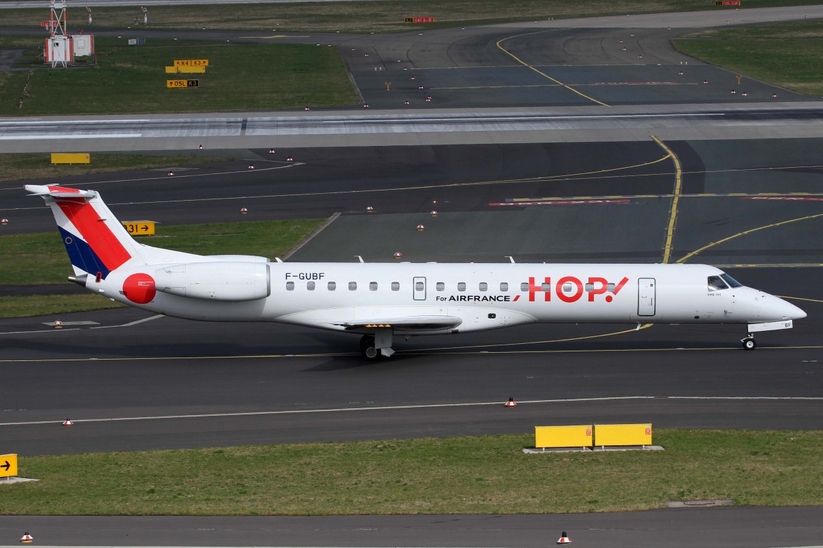 HOP! (A5/HOP), F-GUBF, Embraer, ERJ-145 MP, 03.04.2015, DUS-EDDL, Düsseldorf, Germany