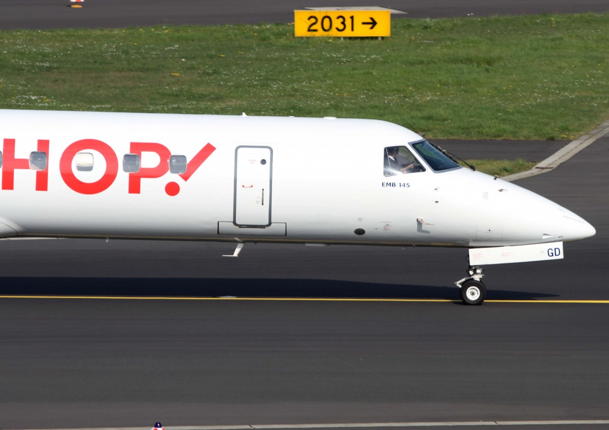 HOP! (Air France - Regional), F-GRGD, Embraer, ERJ-145 EU (Bug/Nose), 02.04.2014, DUS-EDDL, Dsseldorf, Germany 