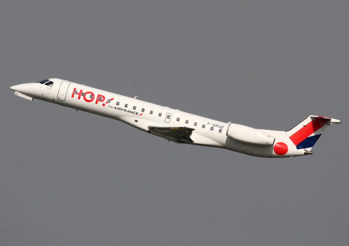 HOP! (Air France - Regional), F-GRGD, Embraer, ERJ-145 EU, 02.04.2014, DUS-EDDL, Dsseldorf, Germany 