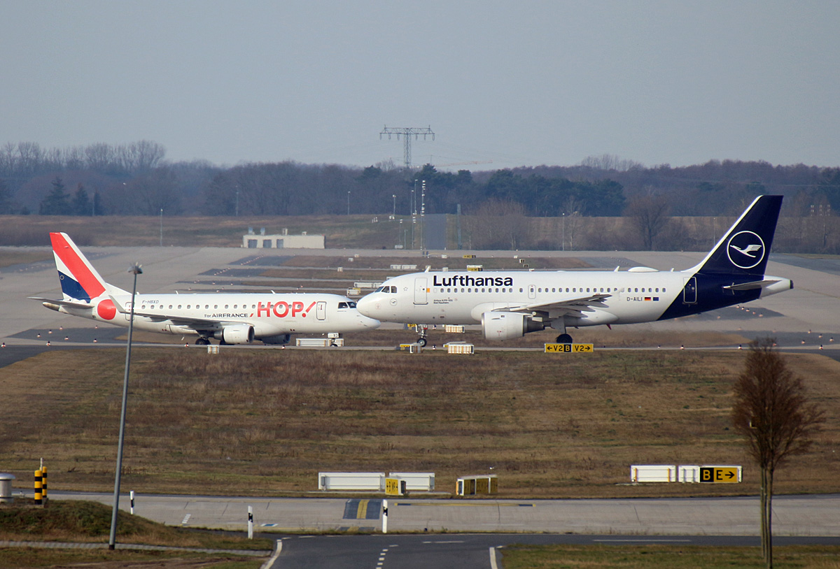 HOP, ERJ-170-100STD, F-HBXD, Lufthansa, Airbus A 319-114, D-AILI  Bad Nauheim , BER, 18.03.2023