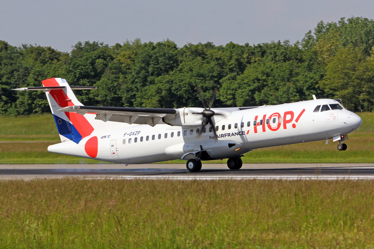 HOP!, F-GVZP, ATR 72-212A(-500), msn: 494, 05.Juni 2013, BSL Basel, Switzerland.