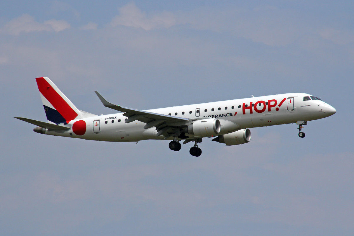 HOP!, F-HBLK, Embraer ERJ-190STD, msn: 19000760, 01.August 2020, ZRH Zürich, Switzerland.