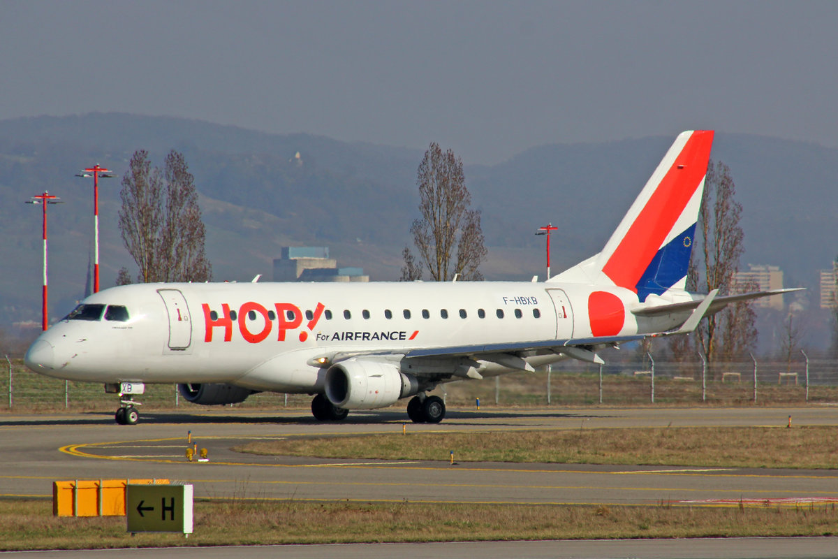 HOP!, F-HBXB, Embraer ERJ-170LR, msn: 17000250, 14.März 2017, BSL Basel, Switzerland.