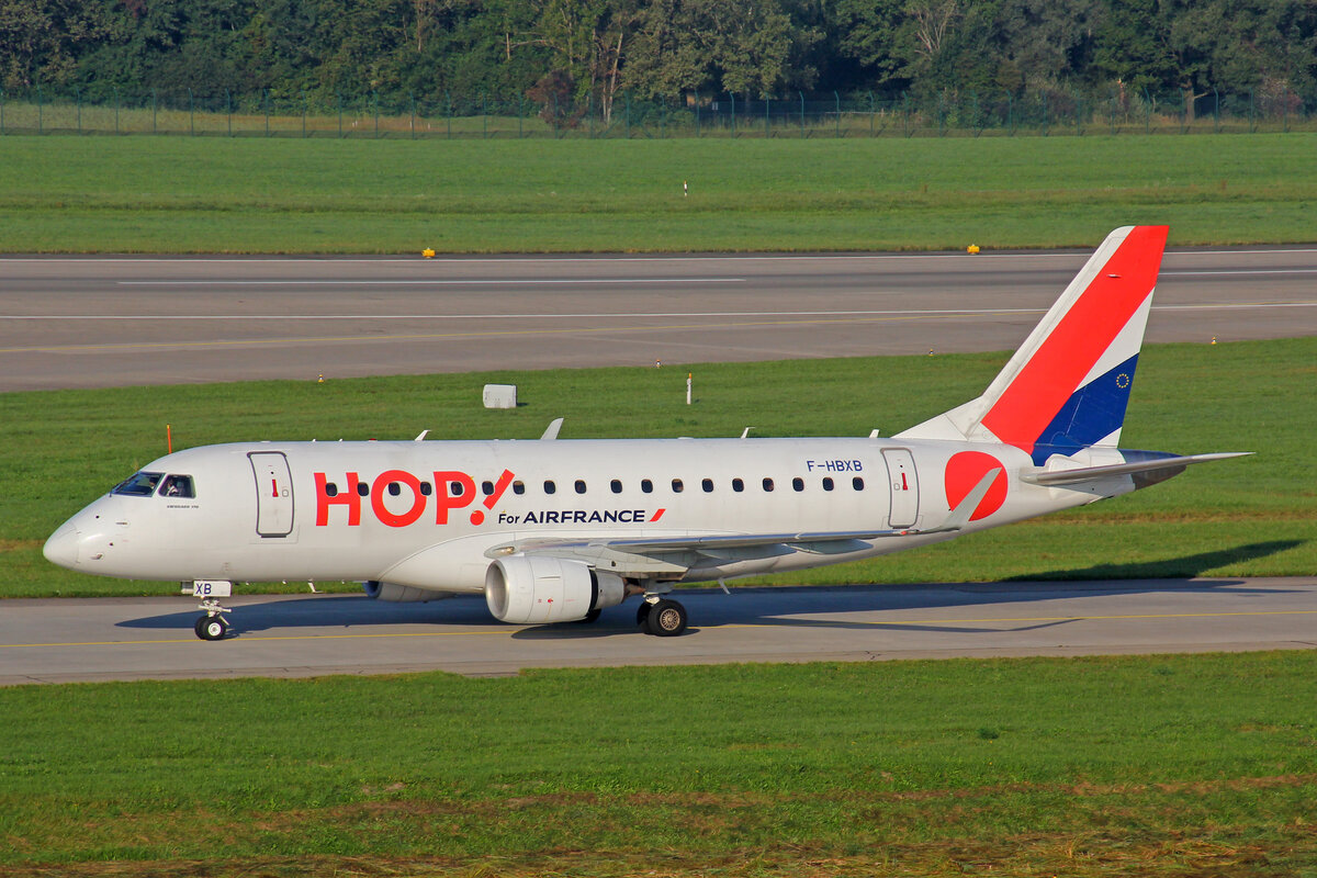 HOP!, F-HBXB, Embraer ERJ-170STD, msn: 17000250, 04.September 2021, ZRH Zürich, Switzerland.