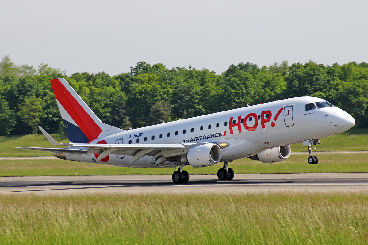 HOP!, F-HBXC, Embraer ERJ-170STD, msn: 17000263, 18.Mai 2016, BSL Basel, Switzerland.