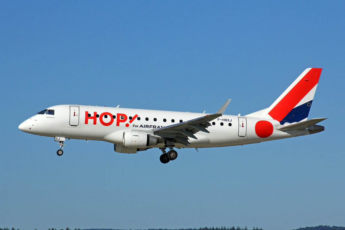 HOP!, F-HBXJ, Embraer ERJ-170LR, msn: 17000312, 27.Juli 2020, ZRH Zürich, Switzerland.