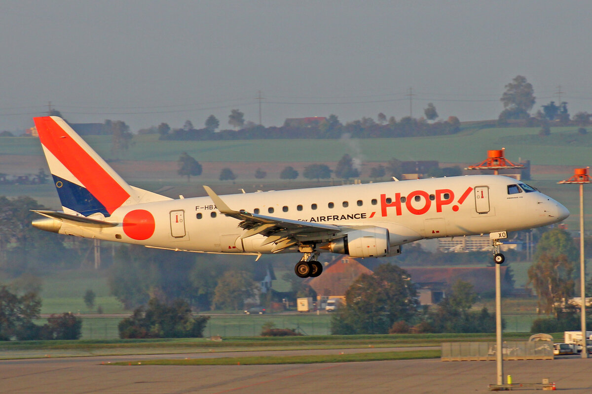 Hop!, F-HBXO, Embraer EMb-170LR, msn: 17000032, 16.Oktober 2021, ZRH Zürich, Switzerland.