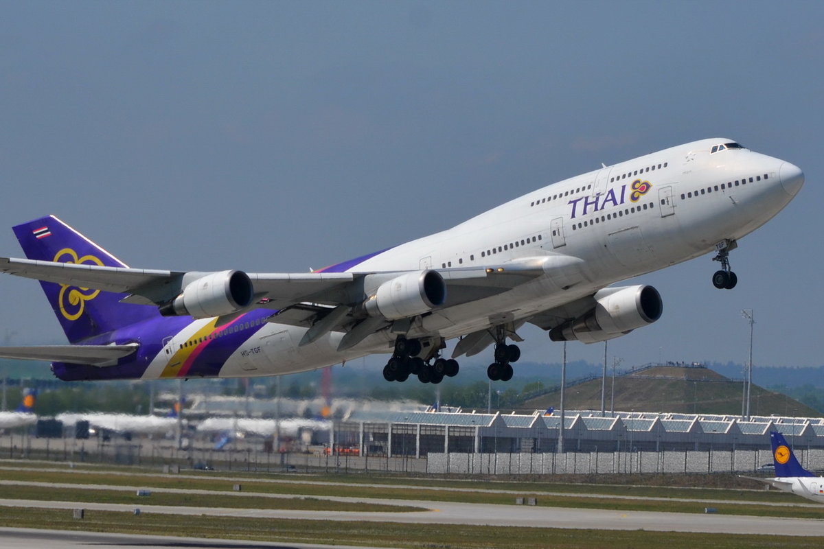HS-TGF Thai Airways International Boeing 747-4D7  , MUC , 11.05.2018
