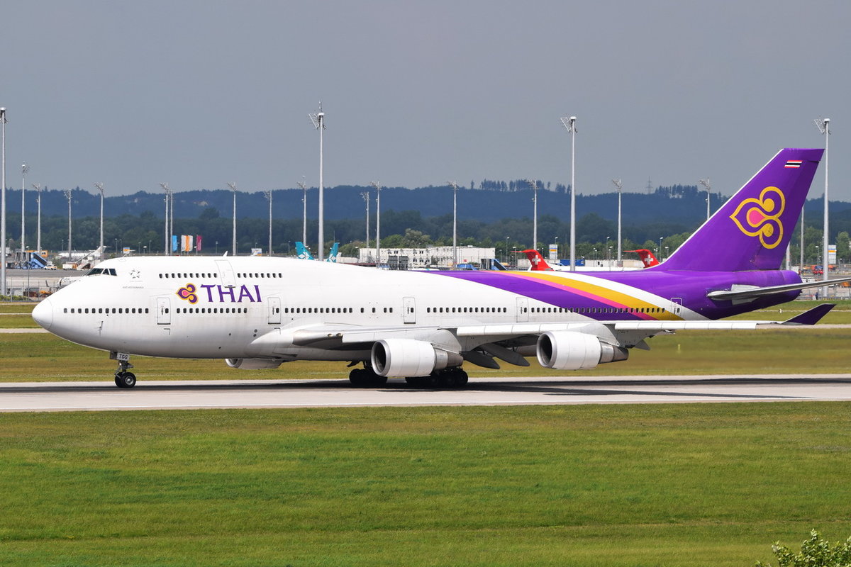 HS-TGG Thai Airways International Boeing 747-4D7  , MUC , 10.05.2018
