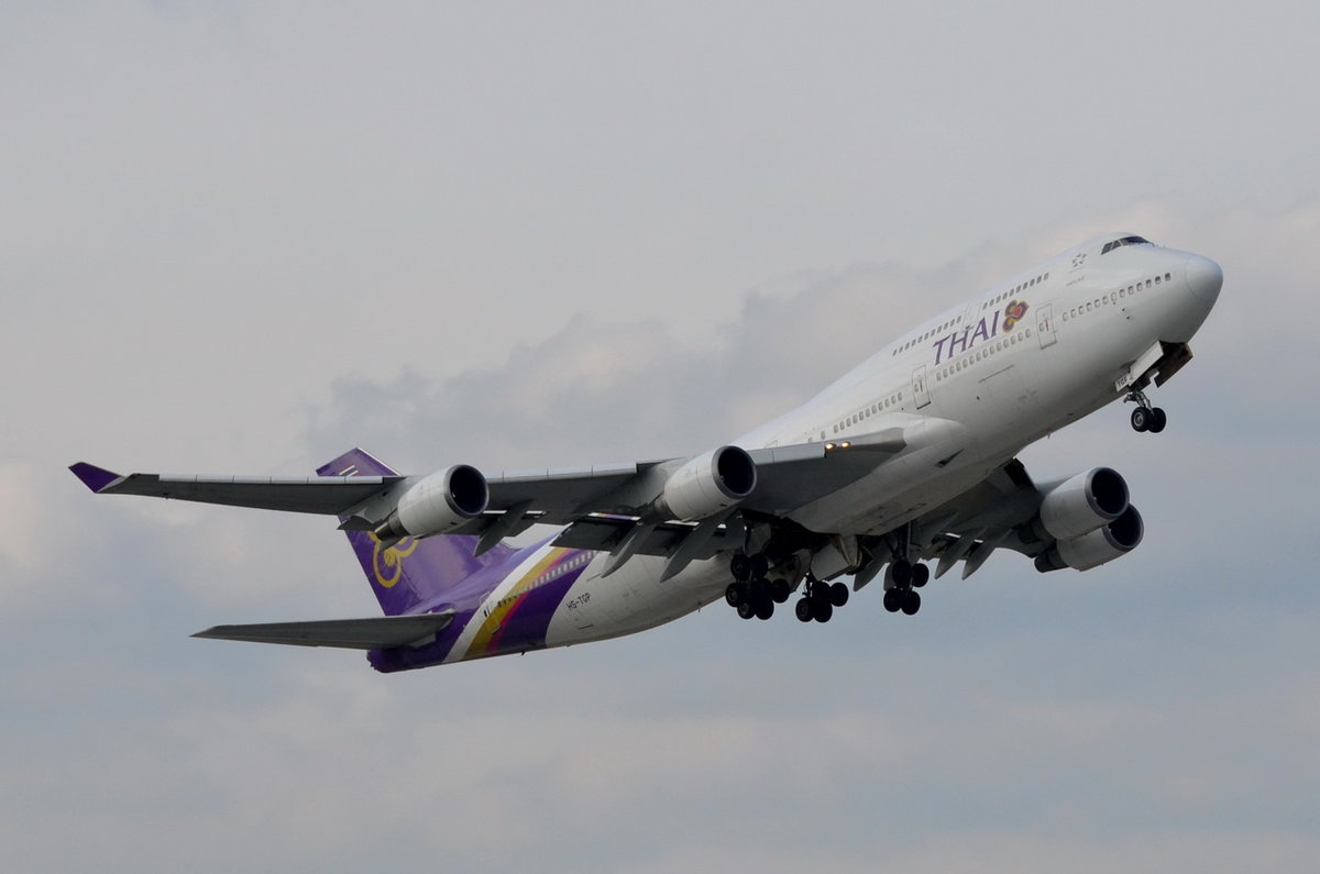 HS-TGP Thai Airways International Boeing 747-4D7  in München gestartet am 13.10.2016
