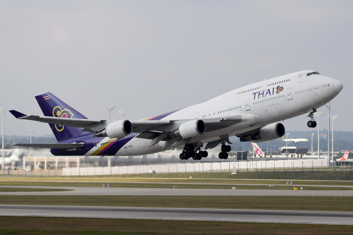 HS-TGX Thai Airways International Boeing 747-4D7  gestartet am 12.10.2016 in München