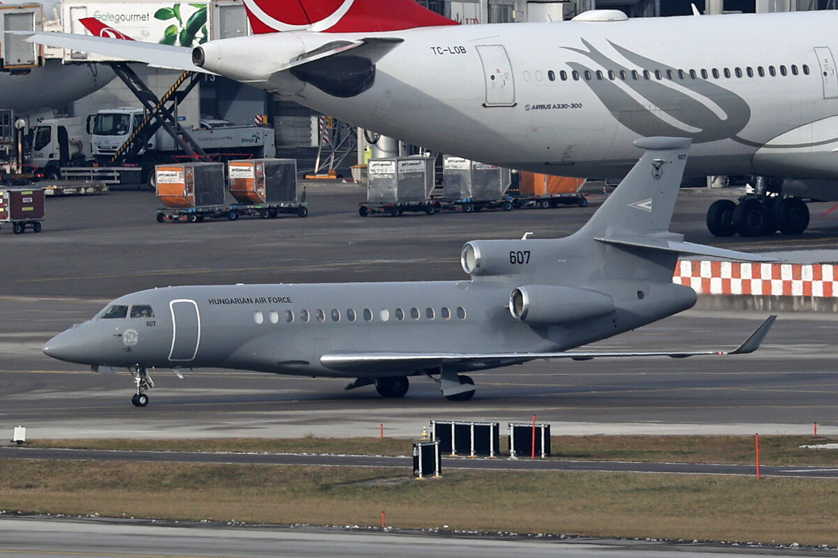 Hungarian Air Force - Magyar Légierö, 607, Dassault Falcon7X, msn: 21, 16.Januar 2024, ZRH Zürich, Switzerland.