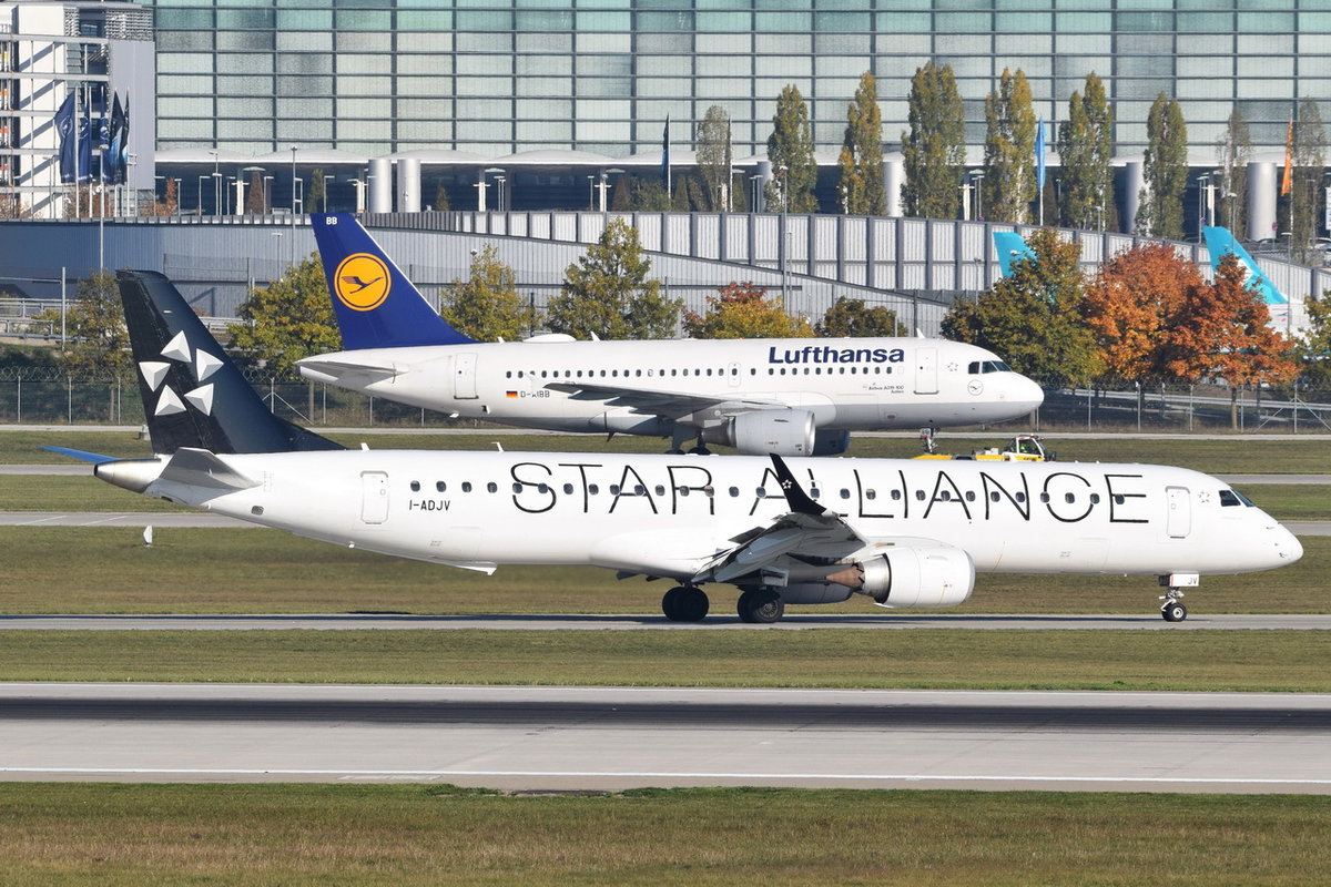 I-ADJV Air Dolomiti Embraer ERJ-195LR (ERJ-190-200 LR)  , 14.10.2018 , MUC