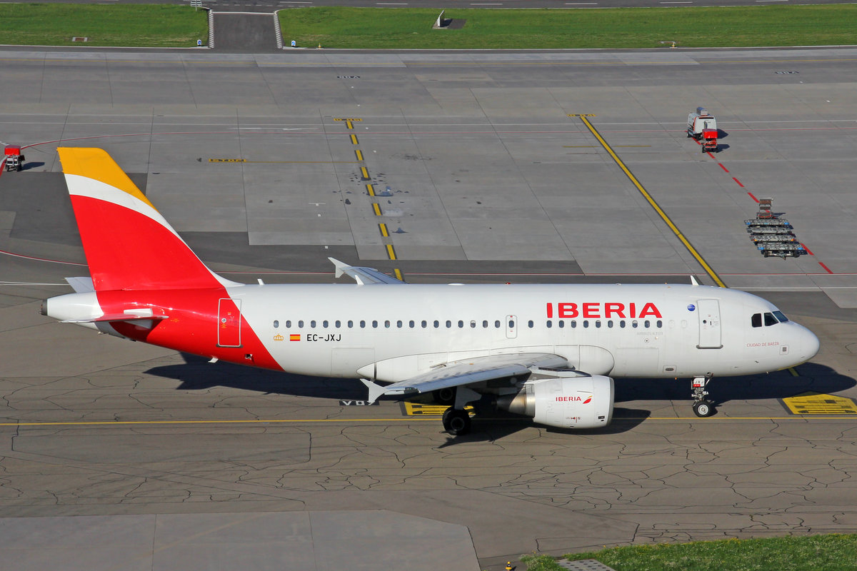 Iberia, EC-JXJ, Airbus A319-111 ,msn: 2889,  Ciudad De Baeza , 29.Juli 2017, ZRH Zürich, Switzerland.