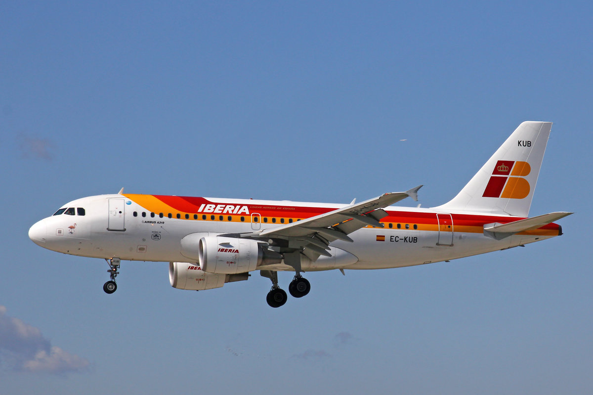 Iberia, EC-KUB, Airbus A319-111, 28.April 2016, ZRH Zürich, Switzerland.
