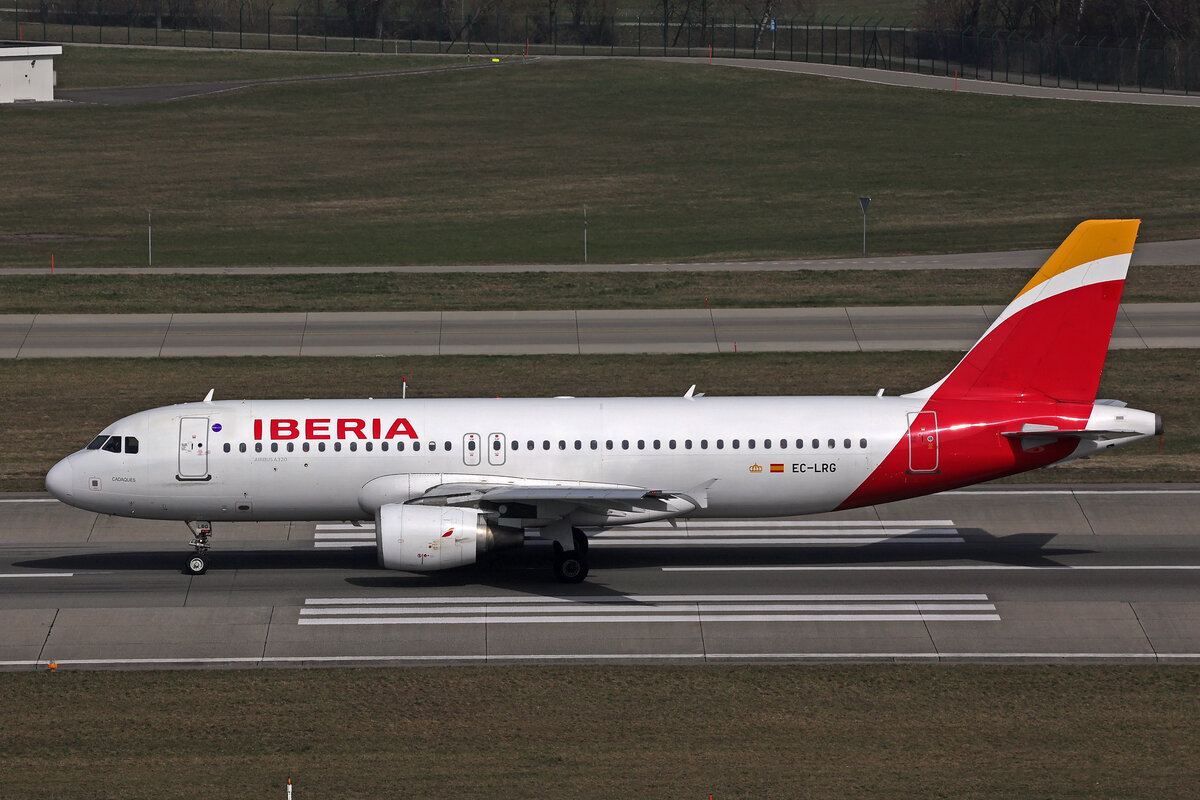 Iberia, EC-LRG, Airbus A320-214, msn: 1516,  Cadaqués , 07.März 2026, ZRH Zürich, Switzerland.