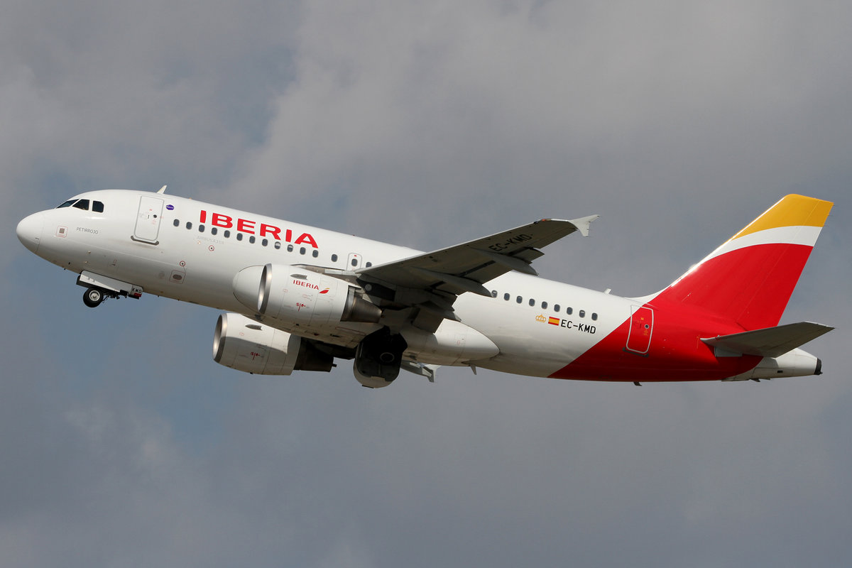 Iberia, EC-MD  Petirrojo , Airbus, A 319-111, DUS-EDDL, Düsseldorf, 21.08.2019, Germany 