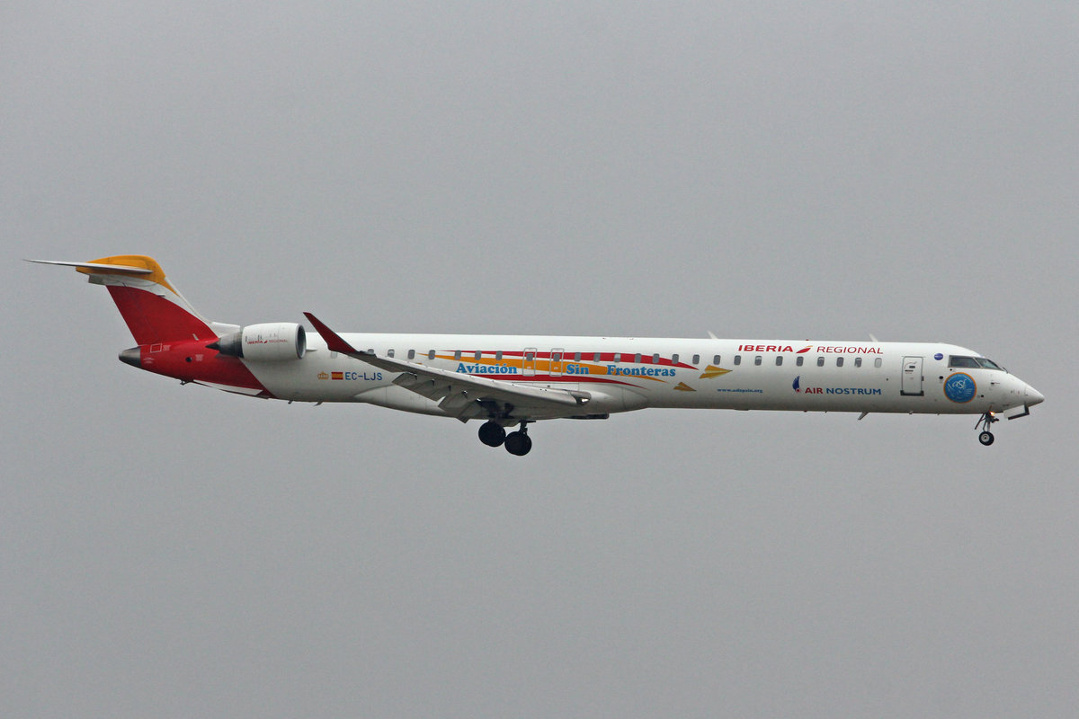 Iberia Regional (Operated by Air Nostrum), EC-LJS, Bombardier CRJ-1000, msn; 19003, 22.Januar 2019, ZRH Zürich, Switzerland.