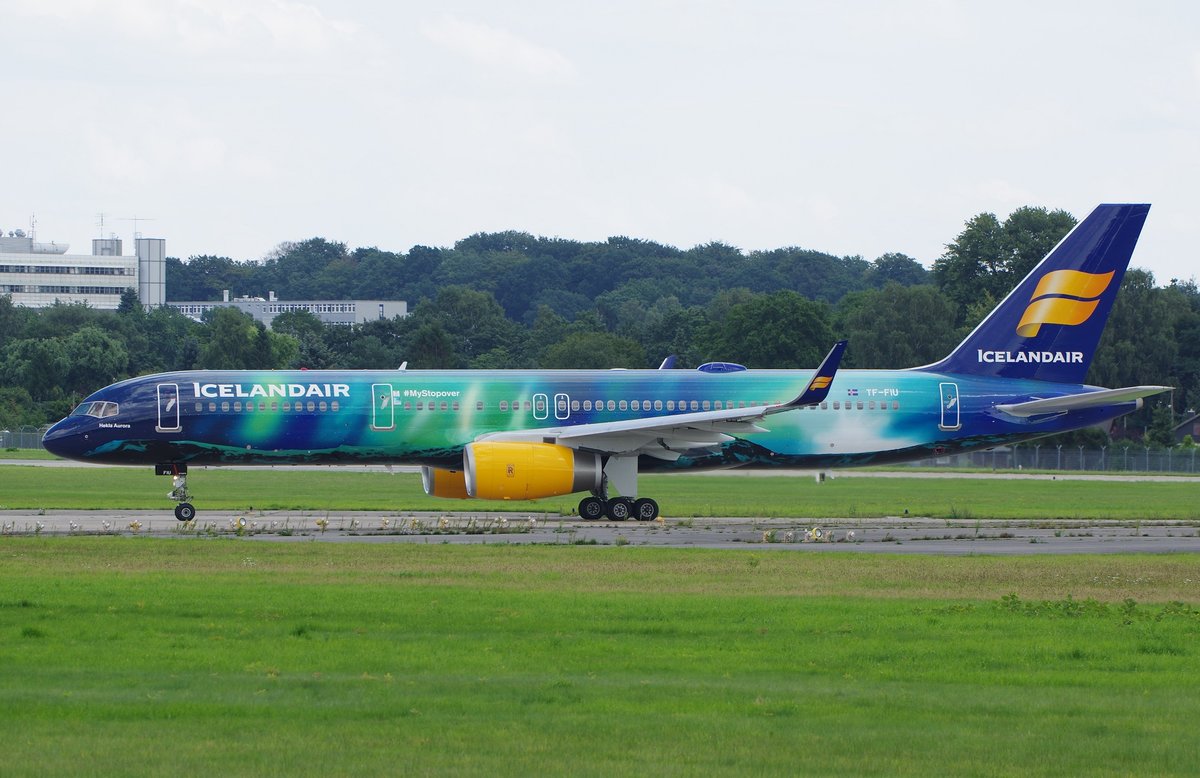 Icelandair  Boeing 757-200, TF-FIU, Aurora Borealis-Livery, 23.08.2015 Hamburg