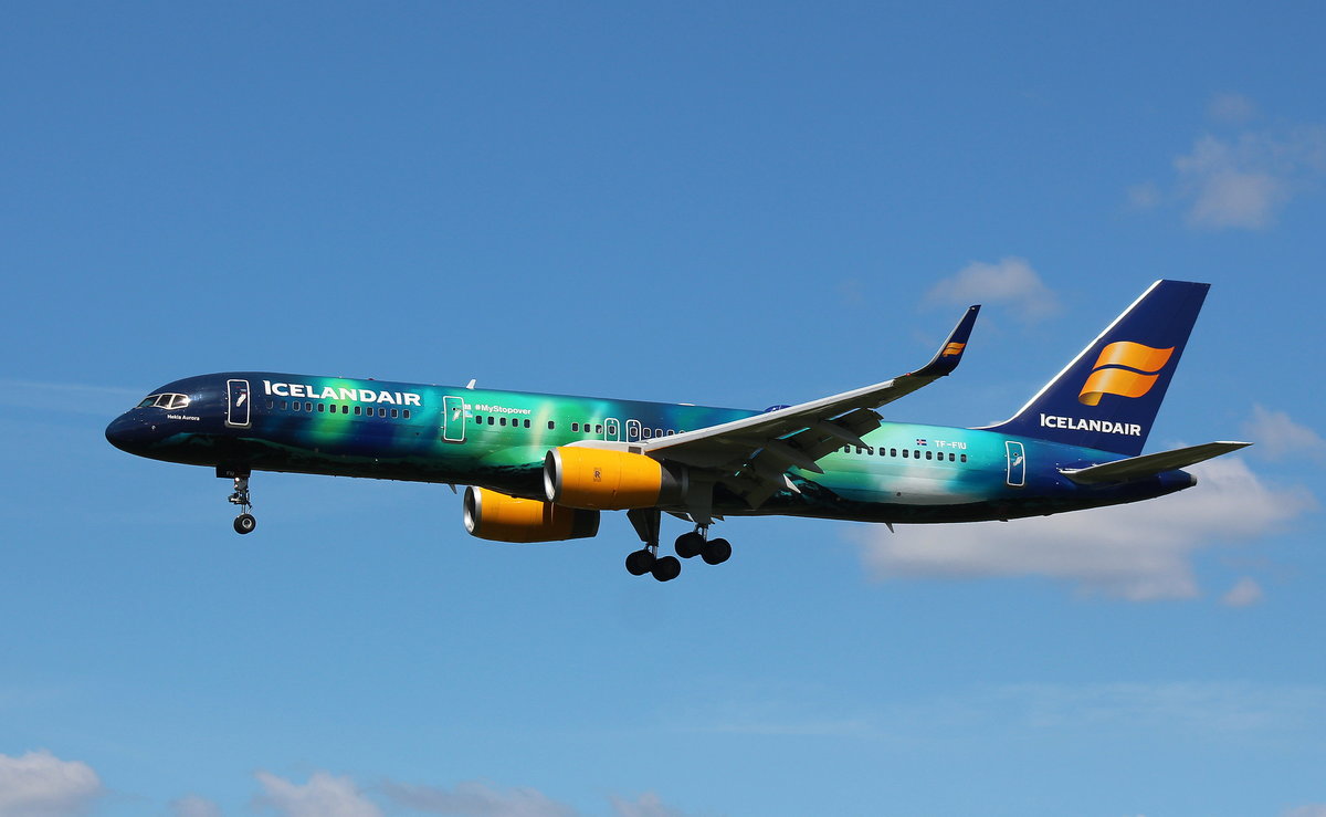 Icelandair, TF-FIU, MSN 26243, Boeing 757-256(WL), 09.05.2017, HAM-EDDH, Hamburg, Germany (Hekla Aurora livery) 