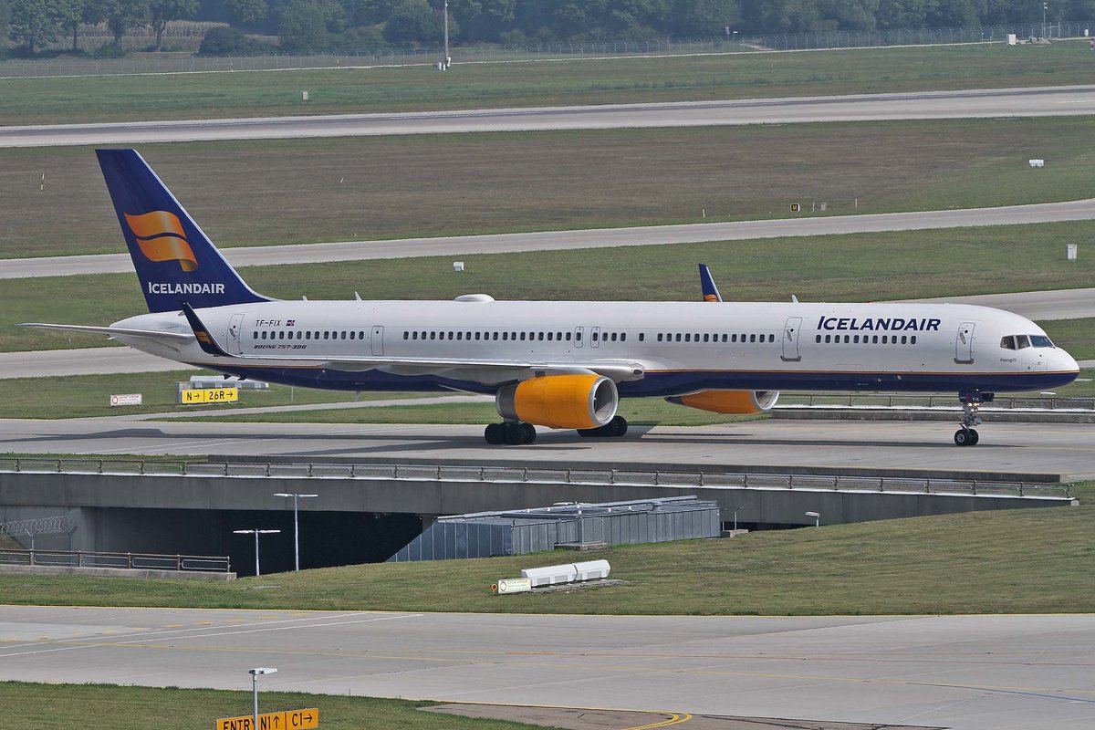 Icelandair, TF-FIX, Boeing, 757-308 wl,  Hengill , MUC-EDDM, München, 05.09.2018, Germany